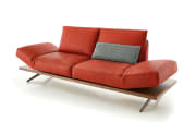 Leder Sofa Phoenix 2,5-sitzig, rot, inkl. Funktionen