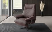 Leder Relaxsessel Spiky, schoko, inkl. Funktionen