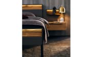 Liegenbett Joline, Lack graphit/Wildeiche massiv, 180 x 200 cm