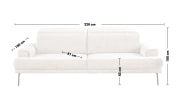 Sofa MR 4580, steel, inkl. Funktionen
