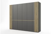 Drehtürenschrank Isabelle, graphit/Bianco Eiche Nachbildung