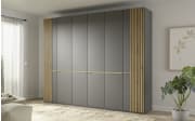 Drehtürenschrank Isabelle, graphit/Bianco Eiche Nachbildung