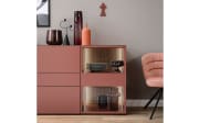 Sideboard Amaya, samtbeere/Eiche, inkl. inkl. Push to Open Funktion