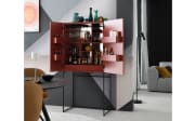 Barschrank Amaya, indisch rot, inkl. Beleuchtung 