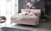 Boxspringbett Vita, rosa, H2/H3, 180 x 200 cm
