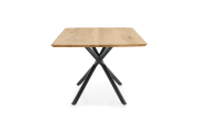 Esstisch Helmond, massive Wildeiche/schwarz