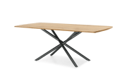 Esstisch Helmond, massive Wildeiche/schwarz