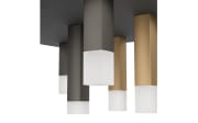 LED-Deckenleuchte ESTANTERIOS, schwarz/braun, inkl. Dimmfunktion 