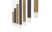 LED-Pendelleuchte ESTANTERIOS, schwarz/braun, inkl. Dimmfunktion 