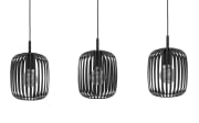 Pendelleuchte Romazzina, 3-flammig, schwarz, 90 cm