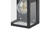 Wandleuchte Amezola, klar/schwarz, IP44, 38 cm