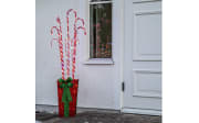 Stehleuchte Candycane in Box, rot/weiß