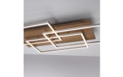 LED-Deckenleuchte Palma CCT mit Holzdekor, 82 x 50 cm