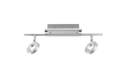 LED-Deckenleuchte Sileda, aluminium matt, 2-flammig, 55 cm