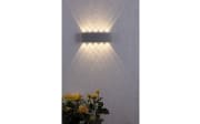 LED-Wandleuchte Carlo, silber, 10-flammig, 27 cm