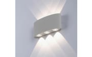 LED-Wandleuchte Carlo, silberfarbig, 6-flammig, 17 cm