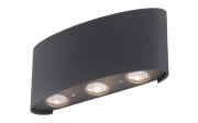 LED-Wandleuchte Carlo, anthrazit, 6-flammig, 17 cm