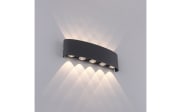 LED-Wandleuchte Carlo, anthrazit, 10-flammig, 27 cm