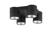 LED-Deckenleuchte Pure-Nola, schwarz, 29 cm