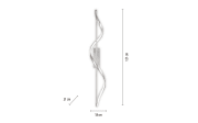 LED-Deckenleuchte Q-Swing, Stahlfarbig, 121 cm