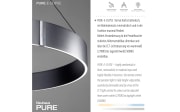 LED-Pendelleuchte Pure E-Clipse, anthrazit, 240 cm