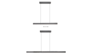LED-Pendelleuchte Pure Moto-Rise, grau, 120 cm