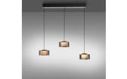 LED-Pendelleuchte Rika, schwarz, 3-flammig, 180 cm, inkl. Höhenverstellung
