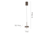 LED-Pendelleuchte Q-Rotate, dunkelbraun, inkl. Smarthomefunktion