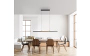 LED-Pendelleuchte Mondo Famera, holz/schwarz, inkl. CCT und Fernbedienung