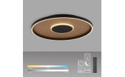 LED-Deckenleuchte Mondo Famera, holz/schwarz, inkl. CCT und Fernbedienung