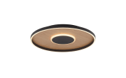 LED-Deckenleuchte Mondo Famera, holz/schwarz, inkl. CCT und Fernbedienung