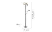 LED-Standleuchte Mondo Rimo, stahl, inkl. CCT und Memoryfunktion