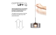 LED-Pendelleuchte Mondo Karena, schwarz, 1-flammig, inkl. Memoryfunktion