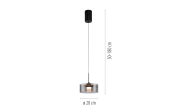 LED-Pendelleuchte Mondo Karena, schwarz, 1-flammig, inkl. Memoryfunktion