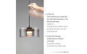 LED-Pendelleuchte Mondo Karena, schwarz, 3-flammig, inkl. Memoryfunktion