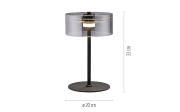LED-Tischleuchte Mondo Karena, schwarz, inkl. Dimmfunktion