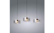 LED-Pendelleuchte Mondo Karena, stahlfarbig, 3-flammig, inkl. Memoryfunktion