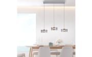 LED-Pendelleuchte Mondo Karena, stahlfarbig, 3-flammig, inkl. Memoryfunktion