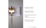 LED-Tischleuchte Mondo Karena, stahlfarbig, inkl. Dimmfunktion