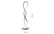 LED-Stehleuchte Twist, schwarz