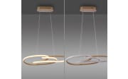 LED-Pendelleuchte Twist, sandfarbig, inkl. Memoryfunktion