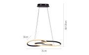LED-Pendelleuchte Twist, schwarz, inkl. Memoryfunktion