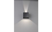 LED-Wandleuchte Wall IP44, schwarz matt, 10 cm