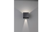 LED-Wandleuchte Wall IP44, schwarz matt, 10 cm