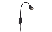 LED-Wandleuchte Tusi, schwarz, 69 cm