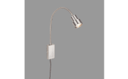 LED-Wandleuchte Tusi, nickel matt, 69 cm