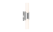 LED-Wandleuchte Klak, chromfarbig/weiß, 32 cm