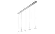 LED-Pendelleuchte Dunk, aluminium gebürstet, 136 cm