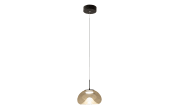 LED-Pendelleuchte Brena, cognac, 1-flammig, 22 cm, inkl. CCT Steuerung