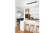LED-Pendelleuchte Brena, cognac, 3-flammig, 35 cm, inkl. CCT Steuerung